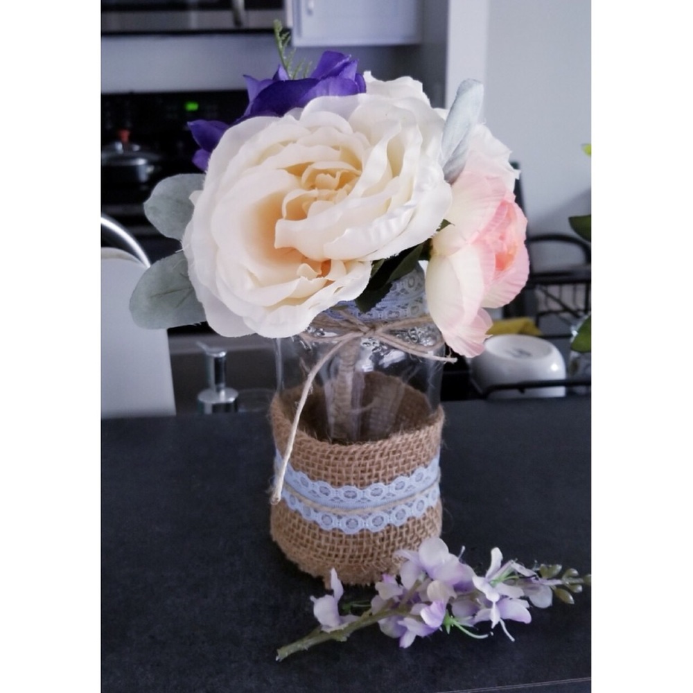 Handcrafted Vase with Flowers